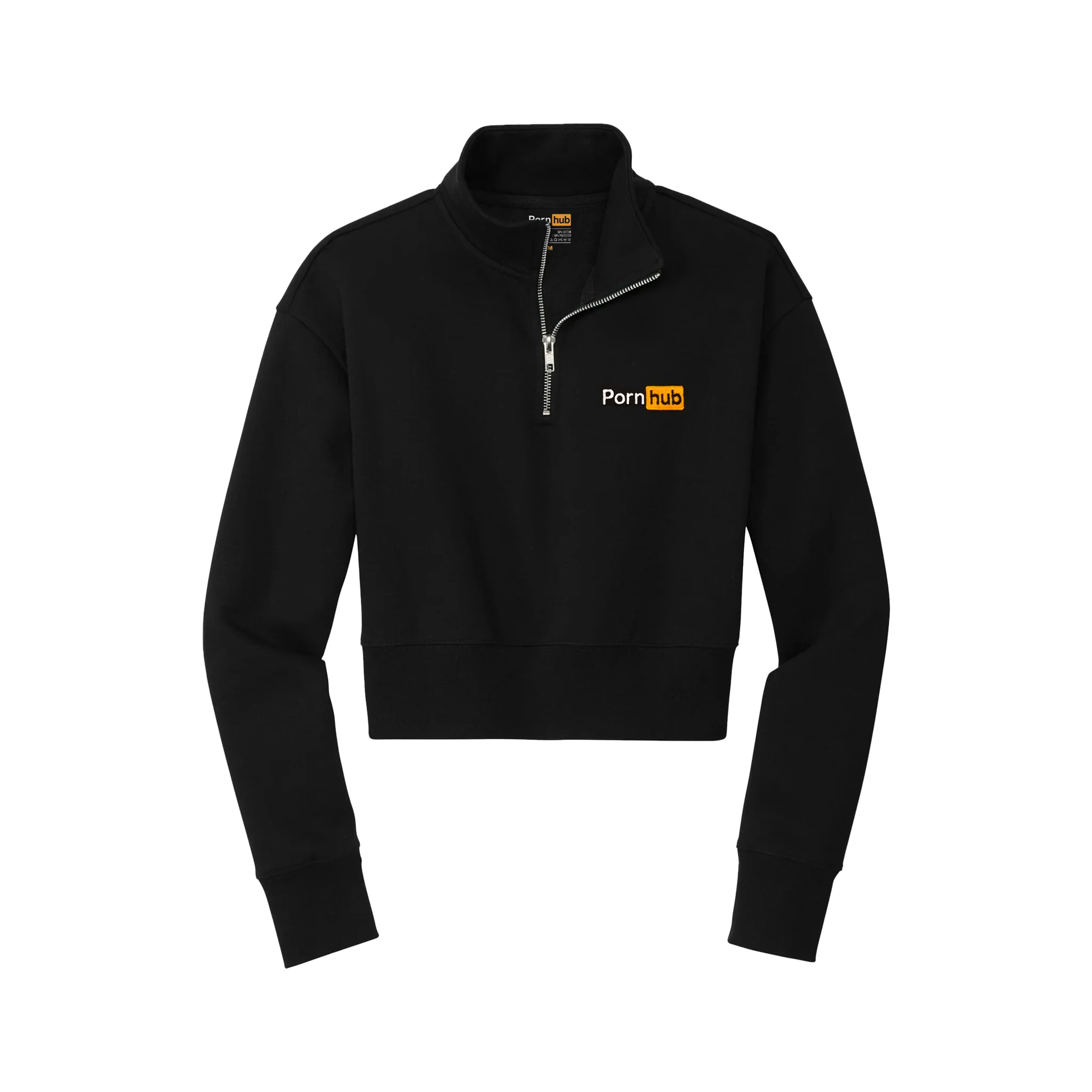 Cropped Half Zip Sweater
